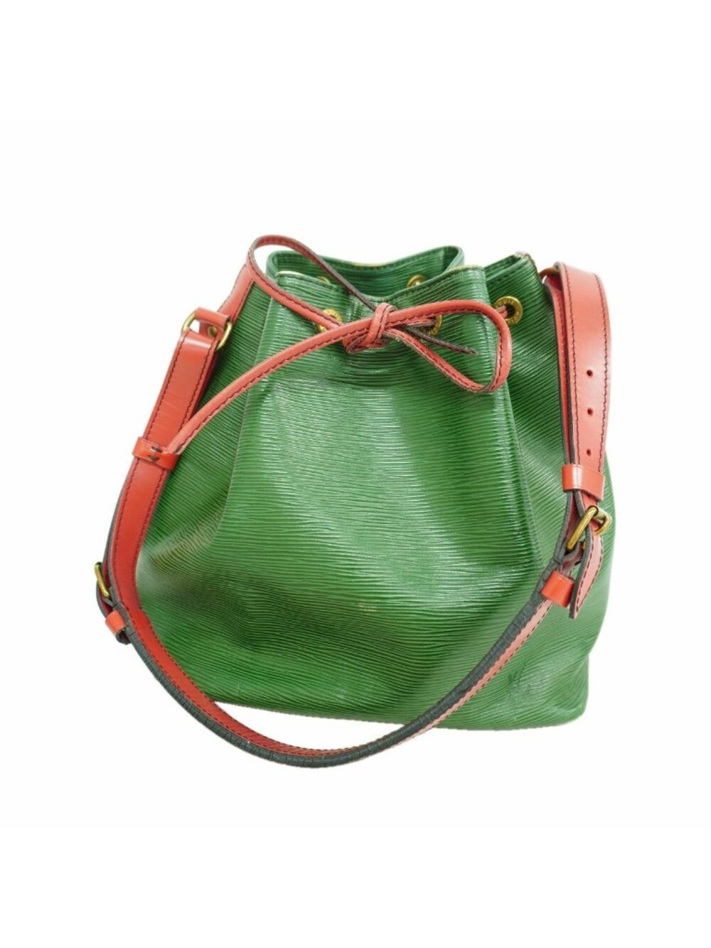 Louis Vuitton Shoulder Bag Epi Petit Noe Borneo Green Castilian Red